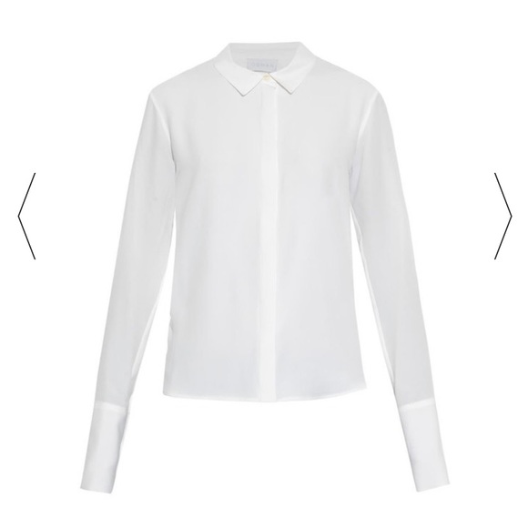 OSMAN Open-Back Crepe Shirt White - Picture 2 of 10
